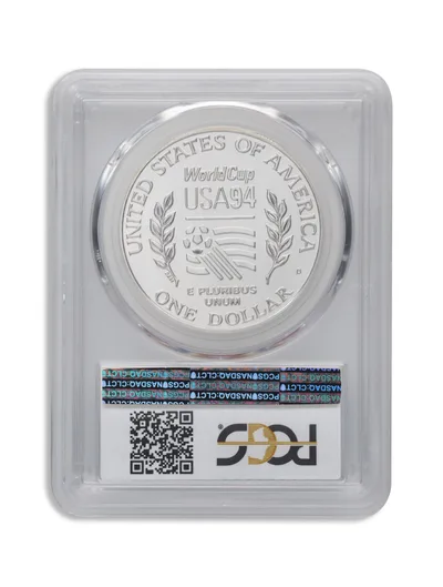 1994-D <body> World Cup Silver Commem - PCGS MS70 — reverse view