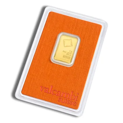 5 gram Gold Bar - Valcambi (Carded) — reverse view