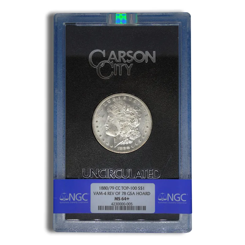 1880/79-CC Rev 78 GSA Morgan Dollar - NGC MS64+ — Silver bullion from Standard Bullion