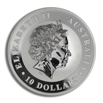 Australian Silver Koala - 10 oz - BU (Year Varies) — reverse view
