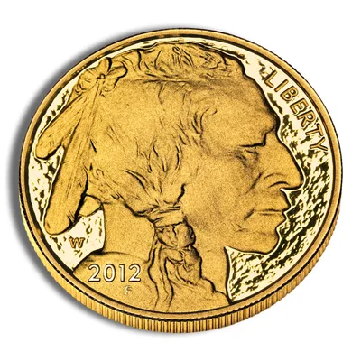 2012-W 1 oz Proof Gold Buffalo (w/Box & COA) — reverse view