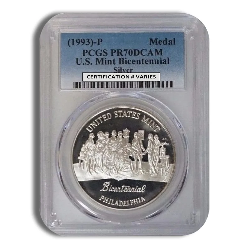 1993 Bicentennial Silver Medal PCGS PR70 — Silver bullion from Standard Bullion