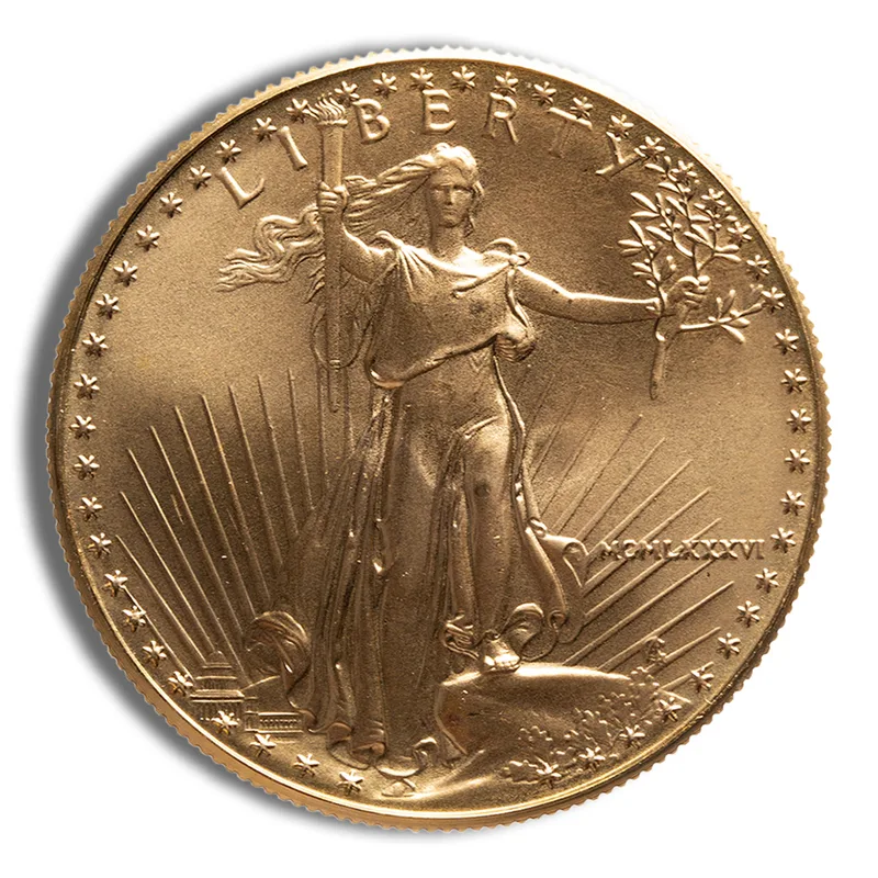 1986 1 oz Gold Eagle - BU (MCMLXXXVI) — Gold bullion from Standard Bullion
