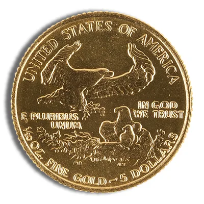 1990 1/10 oz Gold Eagle - BU (MCMXC) — reverse view