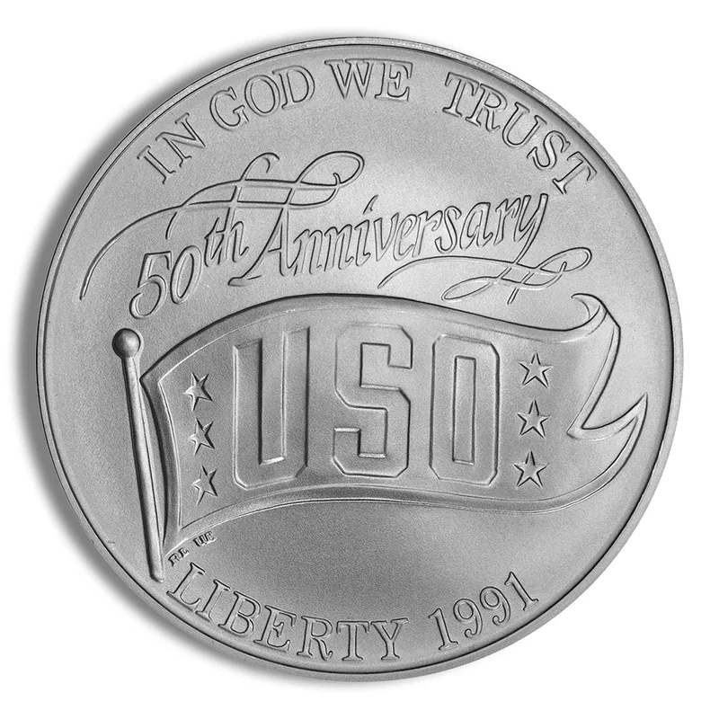 1991-D <body> USO Silver Commem - BU — Silver bullion from Standard Bullion