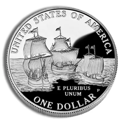 2007-P <body> Jamestown Silver Commem - Proof — reverse view