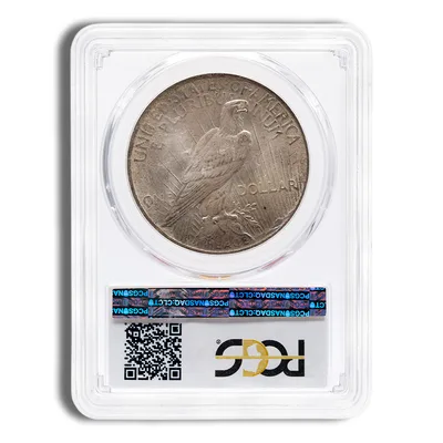 Peace Dollar - PCGS MS65 — reverse view